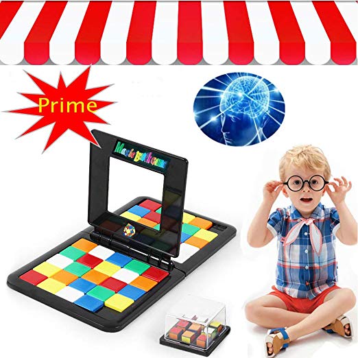 ChenLee Magic Block Game Parent-Child Activity Double Speed Game Kids Educational Toys 3D Cube Puzzle Blocks Interactive Race Board Game Gift Family Toys for Kids Adults