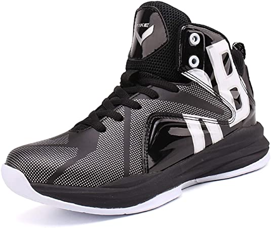 JMFCHI Kid's Basketball Shoes High-top Sports Shoes Sneakers Durable Lace-up Non-Slip Running Shoes Secure for Little Kids Big Kids and Boys Girls