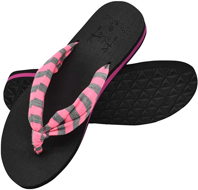 KUAILU Women's Yoga Foam Flip Flops with Arch Support Thong Sandals Non-Slip