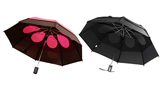 Gustbuster Metro Wind Resistant Umbrellas 2 Pack Bundle, Many Color Options Available