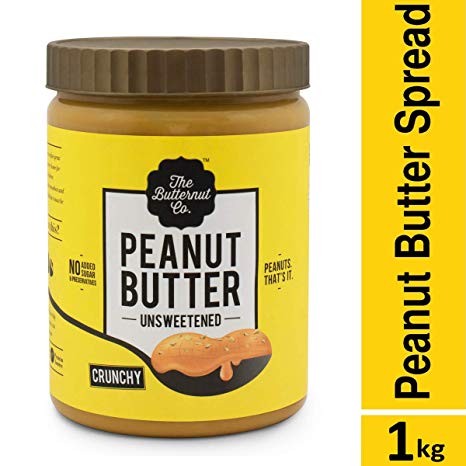 The Butternut Co. Unsweetened Peanut Butter - Crunchy (1 KG)