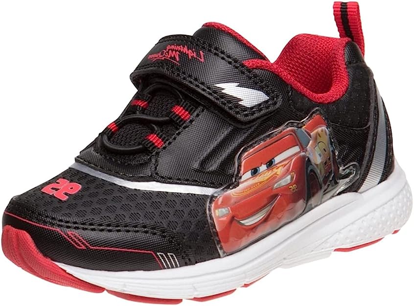 Disney Pixar Cars Boys Black/Red Lighted Sneaker (Toddler/Little Kid)