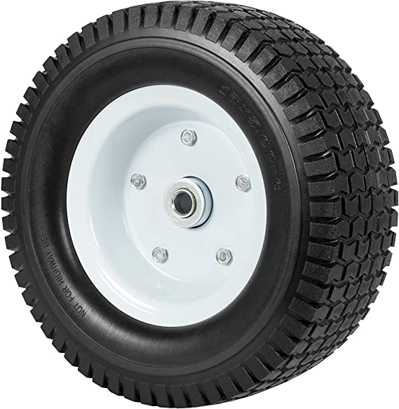 Heavy Load Flat Free Extra Wide Wagon Dolly Cart Tire (11-3/4" Diameter and 4" Width)