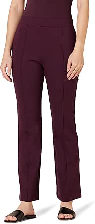 Amazon Essentials Women's Ponte Pull-On Mid Rise Ankle Length Pants