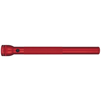 Maglite Heavy-Duty Incandescent 6-Cell D Flashlight in Display Box, Red