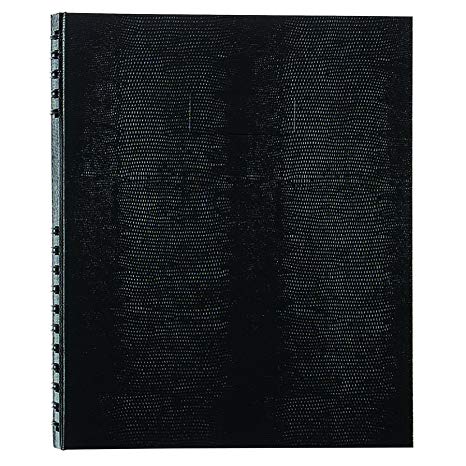 NotePro Undated Daily Planner, Black, 200 Pages,11 x 8-1/2 Inches