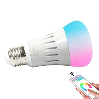 Expower Smart WiFi Light, Dimmable 7W RGB Led Bulb Works with Amazon Alexa Echo Remote Control by Smartphone IOS & Android, 60 W Equivalent (White E27)