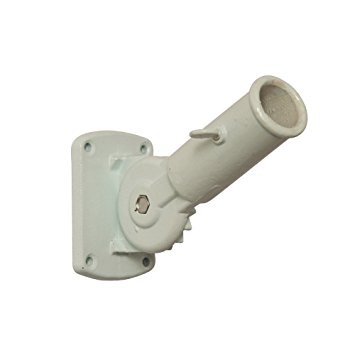 Evergreen Adjustable Pole Bracket, White - Aluminum
