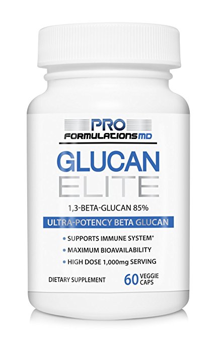 Glucan Elite – Beta 1,3D Glucan 500mg - 60 vcaps | 85% Minimum Active 1,3 Linkage Ultra-Potency Beta Glucan – Highest Bioavailability with BGF-Immune