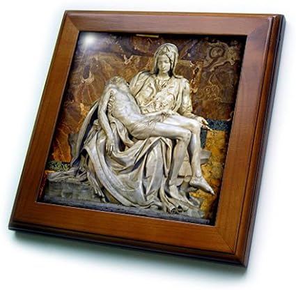 3dRose ft_82096_1 Italy Rome Vatican St Peters Basilica Pieta Cindy Miller Hopkins Framed Artwork