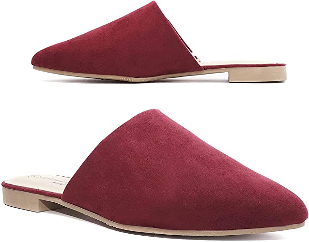 Charles Albert Slip On Mules for Women, Vegan Backless Flat Slides