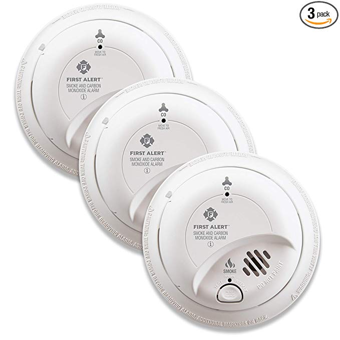 First Alert SC9120BFF-3 Smoke and Carbon Monoxide Alarm, 3 Pack, White