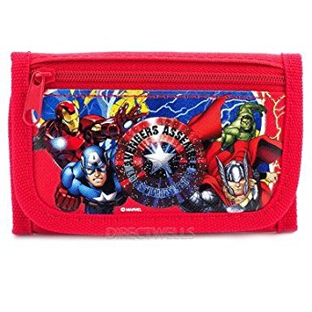 Marvel Avengers Red or Black Trifold Wallet Randomly - 1 WALLET