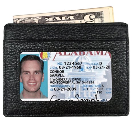 RFID Wallet Mens Leather RFID Blocking Front Pocket Wallet Slim Card Holder Case