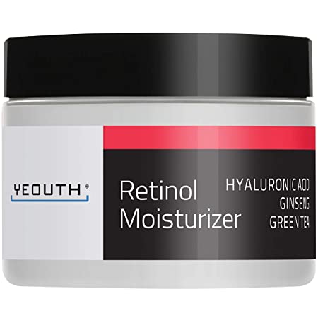 YEOUTH Retinol Cream Moisturizer 2.5% for Face with Hyaluronic Acid, Ginseng and Green Tea (1oz)