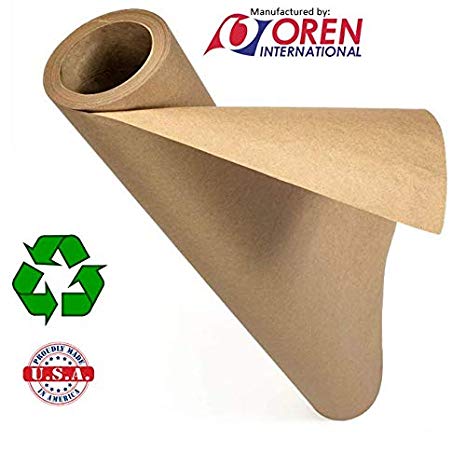 Recycled Natural Brown Kraft Paper Roll │24” x 200’ │Made in USA from 100% Recycled Materials │Perfect for Any Use – Wrapping, Shipping, Table Runner, Floor Covering, Banners and Signs (24x200)