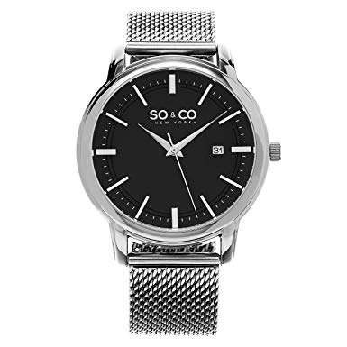 SO & CO New York  Men's 5207.2 Madison Analog Display Quartz Silver Watch
