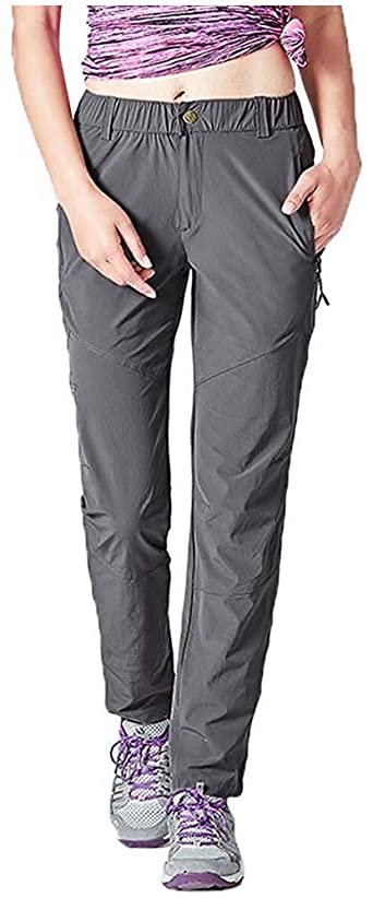 Women's Quick Dry Hiking Pants Sun Protection Mountain Trousers Lightweight Climbing Pants