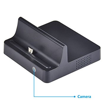 Smart Tech Store Micro Usb Charging Dock with Motion Detection Hidden SPY Camera 720P HD DVR