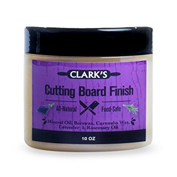 CLARK'S Cutting Board Wax (10oz) | Enriched with Lavender & Rosemary Oils |Made with Natural Beeswax and Carnauba Wax |Butcher Block Wax