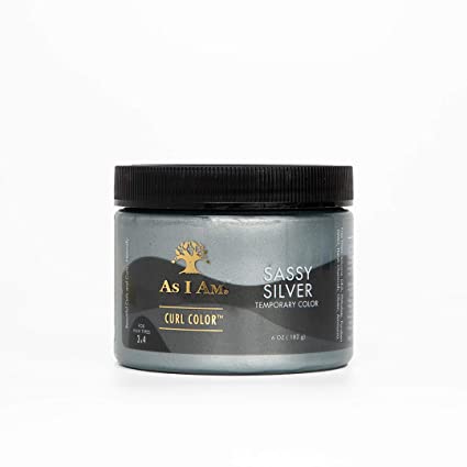 As I Am Curl Color - Sassy Silver - 6 ounce - Color & Curling Gel - Temporary Color - Vegan & Cruelty Free