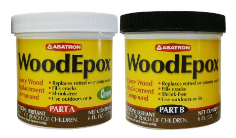Abatron WoodEpox Epoxy Wood Replacement Compound, 12 oz Kit, Part A & B