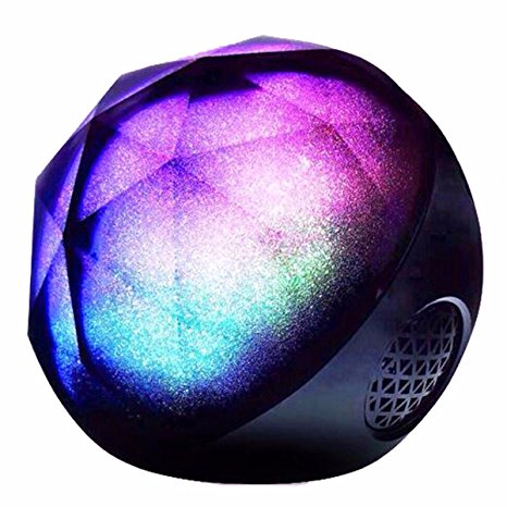 Bluetooth Speakers,ELEGIANT Hi-Fi Portable Wireless Stereo Speaker with Remote Control,LED Color Changing Ball,Build-in Rechargeable Battery,Support TF Card for iPad,iPhone,Samsung,Laptop and More