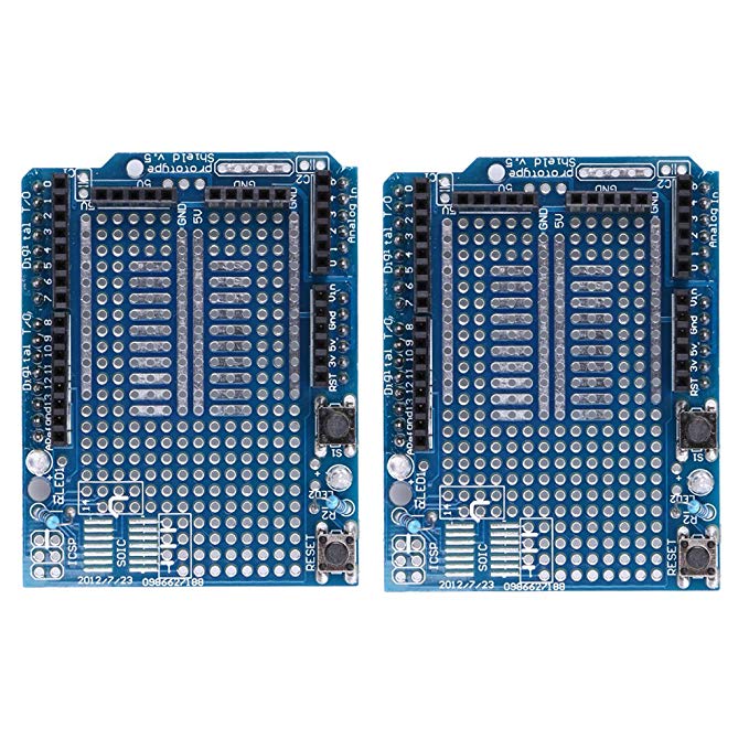Alloet Mini Breadboard Prototyping Prototype Shield ProtoShield for Arduino UNO (1Pc, 2Pcs, 5Pcs) (2Pcs)