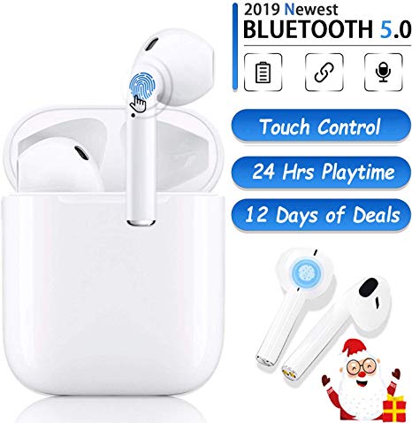 Bluetooth Earbuds 5.0 Headsets,I11 Wireless Touch Bluetooth in-Ear Headphones Noise Canceling 3D Stereo/Smart Touch IPX5 Waterproof Sports Headset Auto Pairing,for iPhone Android Apple Airpods Pro