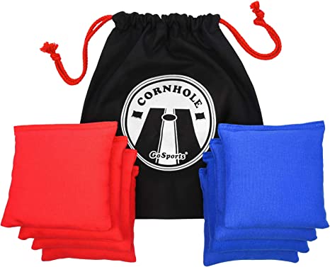 GoSports Premium All-Weather Duck Cloth Cornhole Bean Bag Set (Includes Tote Bag)