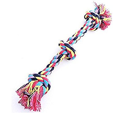 Vivifying Pet Chew Rope Toy, Durable Braided Cotton Rope Toy for Pet Dog Cat Puppy Teeth Cleaning (Colorful)
