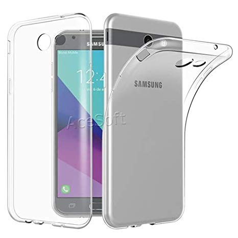 100% New Premium Scratch Resistant Dustproof Anti-Slip Ultra-Thin Slim Soft TPU Silicone Grip Back Bumper Protective Case Cover for Samsung Galaxy J7 Prime SM-J727T1 Phone