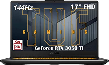 TUF F17 FX706 Gaming Laptop PC, 17.3" FHD LED 144Hz, 11th Gen 6-Core i5 i5-11260H Up to 4.4 GHz (Beats 10th i7), GeForce RTX3050 Ti (64GB DDR4 RAM | 2TB PCIe SSD) RGB Backlit, WiFi 6 Camera W10P