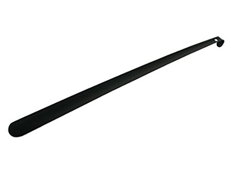 Home-X Extra Long Metal Shoe Horn, 31.5 inch Long Shoe Horn (Black)