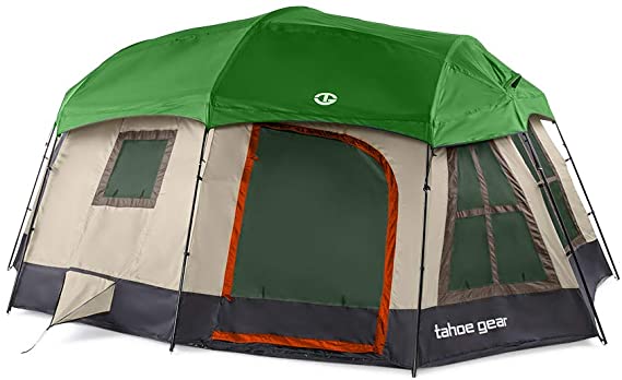 Tahoe Gear Ozark 3-Season 16 Person Large Family Cabin Tent