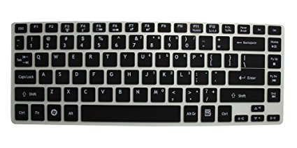 CaseBuy Black Keyboard Skin Cover for Acer Aspire V5-452G V5-452P V5-452PG V5-472 V5-472G V5-472P V5-472PG V5-473 V5-473G V5-473P V5-473PG V7-481G V7-482P V7-482PG, Aspire R14(R3-431T R3-471T)