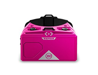 Merge VR/AR Goggles - Virtual and Augmented Reality Headset for iPhone and Android - Adjustable Lenses, Dual Input Buttons, Soft and Comfortable, Easy to Clean and Share, For Kids 10  (Supernova Pink)