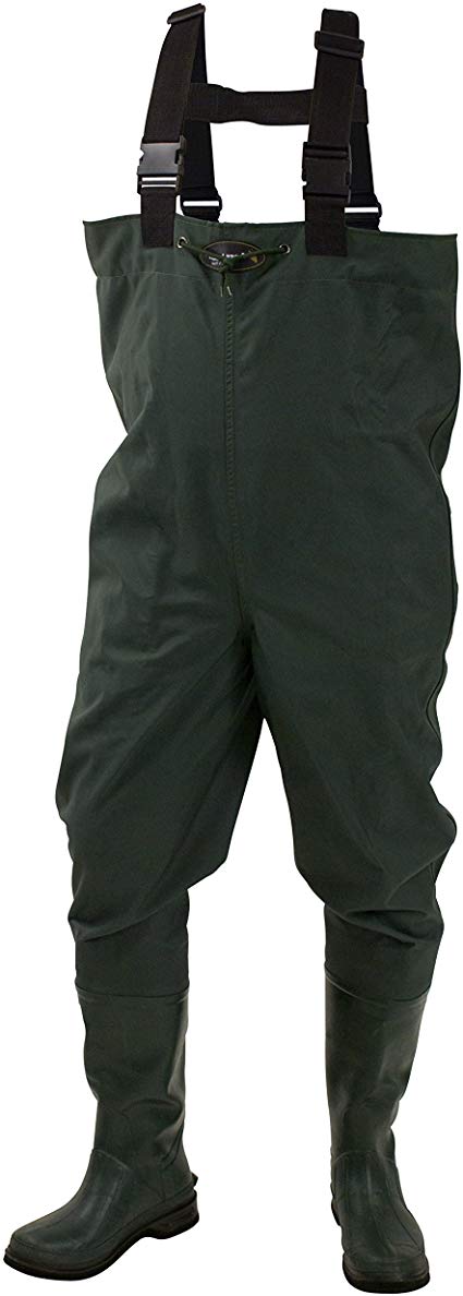 Frogg Toggs Cascades 2-ply Poly/Rubber Bootfoot Chest Wader, Cleated or Felt Outsole