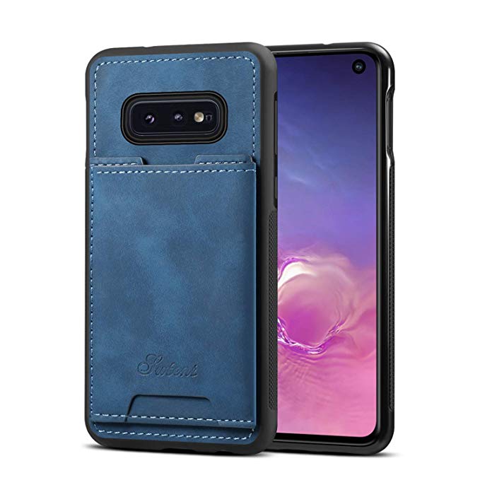 Samsung Galaxy S10e Case Cover,TACOO Slim Pu Leather Card Pocket Firm Kickstand Simplicity Protective Men Girl Shell