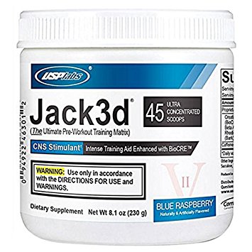 DistiKem(TM) Usp Labs Jack 3D Advanced Formula Nutritional Supplements (Blue Raspberry)