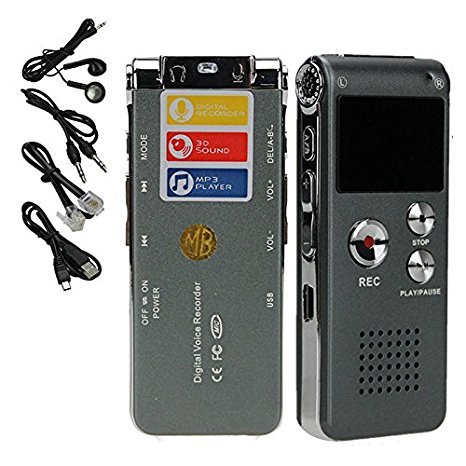 KLAREN 16GB Digital Voice Recorder 16G Dictaphone MP3 Player USB WAV   Microphone Speaker