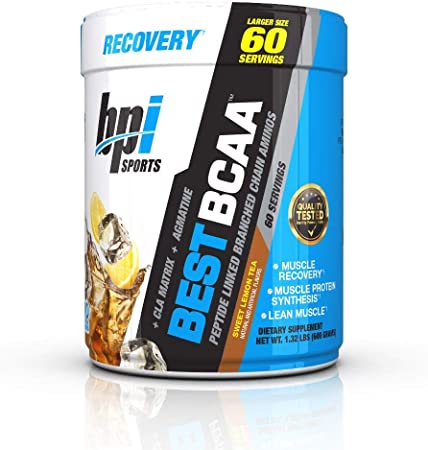 BPI Sports Best BCAA - BCAA Powder - Branched Chain Amino Acids - Muscle Recovery - Muscle Protein Synthesis - Lean Muscle - Improved Performance – Hydration – Sweet Lemon Tea - 60 Svgs - 1.32 Pound