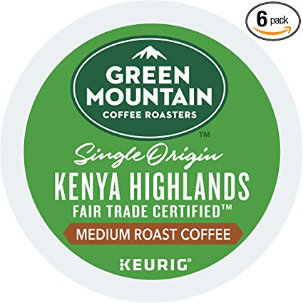 Green Mountain Coffee Roasters Kenya Highlands Keurig Single-Serve K-Cup Pods, Medium Roast Coffee, 72 Count (6 Boxes of 12 Pods)