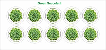 2017 Global Green Succulent International Forever Stamps Sheet of 10 Scott 5198 By USPS