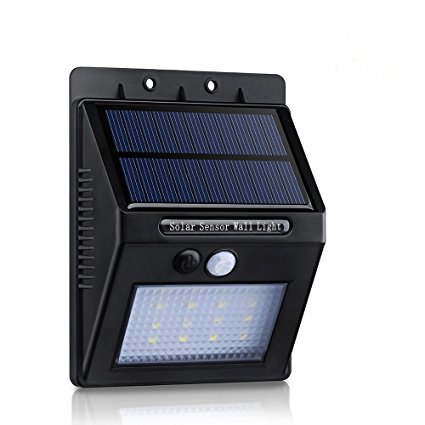 Pictek Solar Garden Light, Wireless Motion Sensor Security Night Light, 16 LED Outdoor Waterproof Solar Powered Lamp with 120 Degree Wide Angle for Garden, Fence, Patio, Yard, Walkway, Driveway, Garage, Stairs, Outside Wall etc.