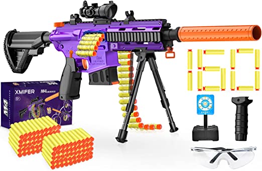 Electric Automatic Toy Guns for Nerf Guns - M416 Auto-Manual Sniper Toy Gun with Scope Bipod - 160 Bullets - Toy Guns for Boys Age 8-12 Kids Toy Gifts for Birthday Christmas