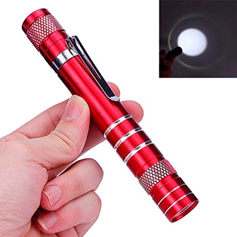 Flashlight,Baomabao Mini 1200LM High Power Torch Cree Q5 LED Tactical Flashlight AA Lamp Light_Red