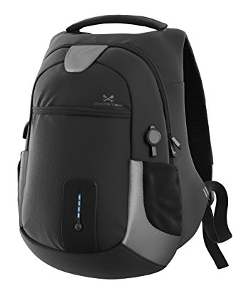 Ghostek NRGbag Series Computer Laptop Messenger Backpack Book Bag   Battery Power Bank | Water Resistant | 7000mAh | Lightweight | Multipurpose | Fits Laptops Up To 15.6" | iPhone, Macbook (Gray)