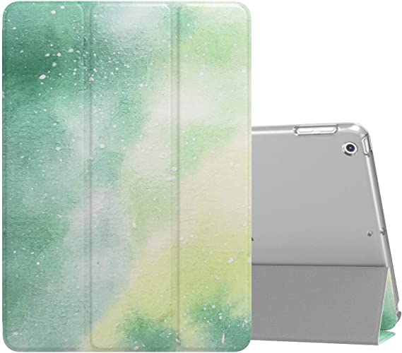 MoKo Case Fit 2018/2017 iPad 9.7 5th / 6th Generation, Slim Lightweight Smart Shell Stand Cover with Translucent Frosted Back Protector Fit iPad 9.7 Inch 2018/2017, Dream Green (Auto Wake/Sleep)