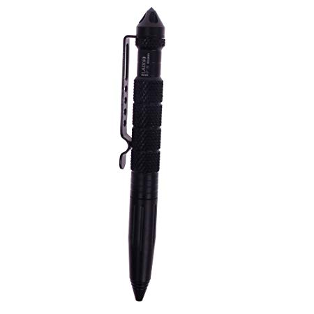 Multifuctional Aviation Aluminum Alloy Metal Self Defense Tactical Pen Glass Breaker Survival Tool Black
